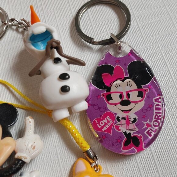 Disney Key Chain Lot MICKEY MINNIE FROZEN - Picture 2 of 3